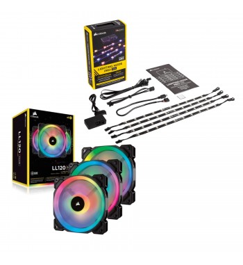LL120 RGB - pack de 3 + iCUE Lighting Node Pro