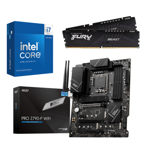 Kit évo ATX Core i7 14700KF + Pro Z790-P Wifi + 32Go DDR5 6000 MHz