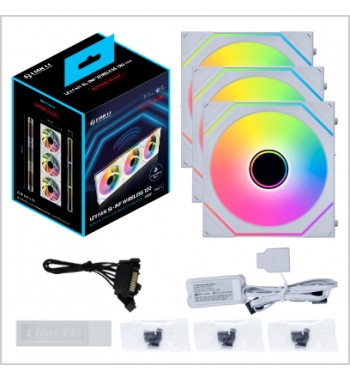 UNI FAN SL-INF Wireless 120 Reverse Blade ARGB PWM - pack de 3 (blanc)
